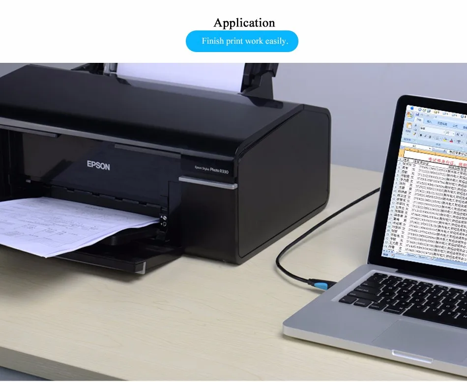 Vention usb кабель для принтера высокоскоростной A-B папа-папа usb кабель для принтера Синхронизация данных для 3d принтера этикеток lenovo 1 м 2 м 3 м