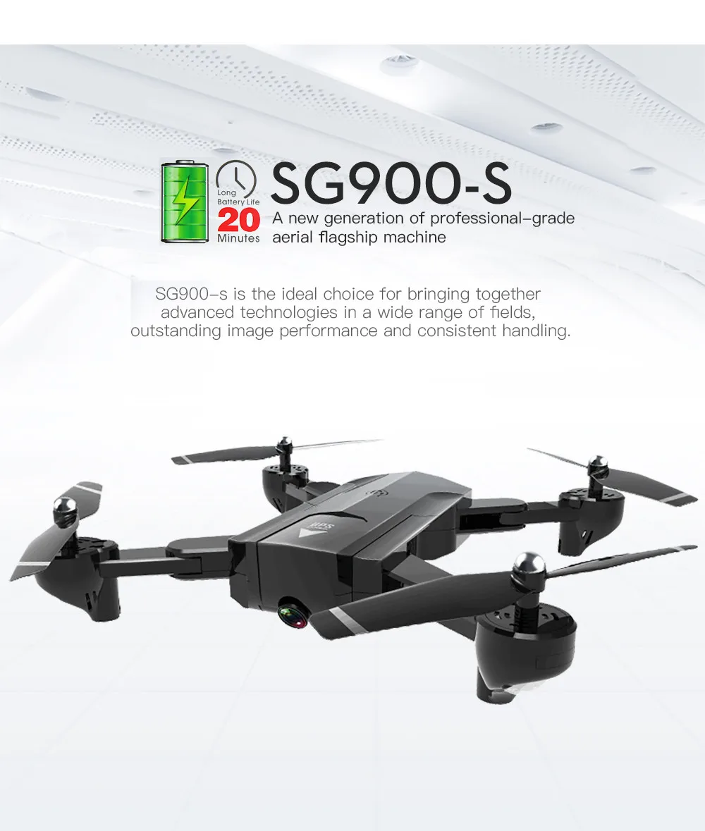 

SG900-S Foldable Quadcopter 2.4G 1080P drones with camera hd toys WIFI FPV GPS Fixed Point Drone rc helicopter toys 2019