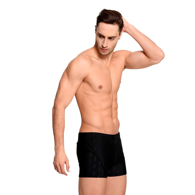 New Men Swim Suit Waterproof Square Leg Elastic Swimwear Surfing Beach