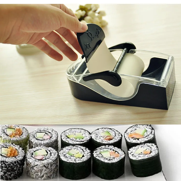 

1PC DIY Roller Machine Roll Sushi Molds Maker Easy Kitchen Magic Gadget Cooking Tools Rolls Making Tool OK 0248
