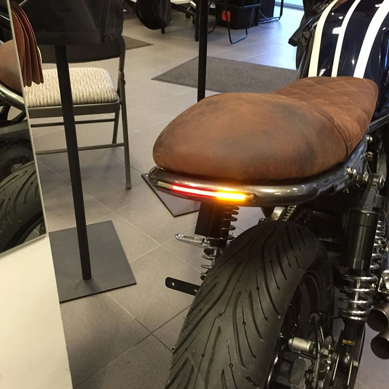 Светильник для мотоцикла, задний тормоз, поворотник, номерной знак, светильник для Bobber, кафе, Racer, ATV, красный, янтарный цвет