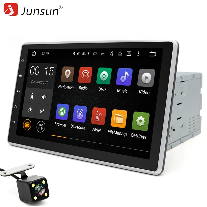 Junsun 10 1 &quot2 din Автомобильный dvd-радиоплеер Android gps навигация Bluetooth универсальный