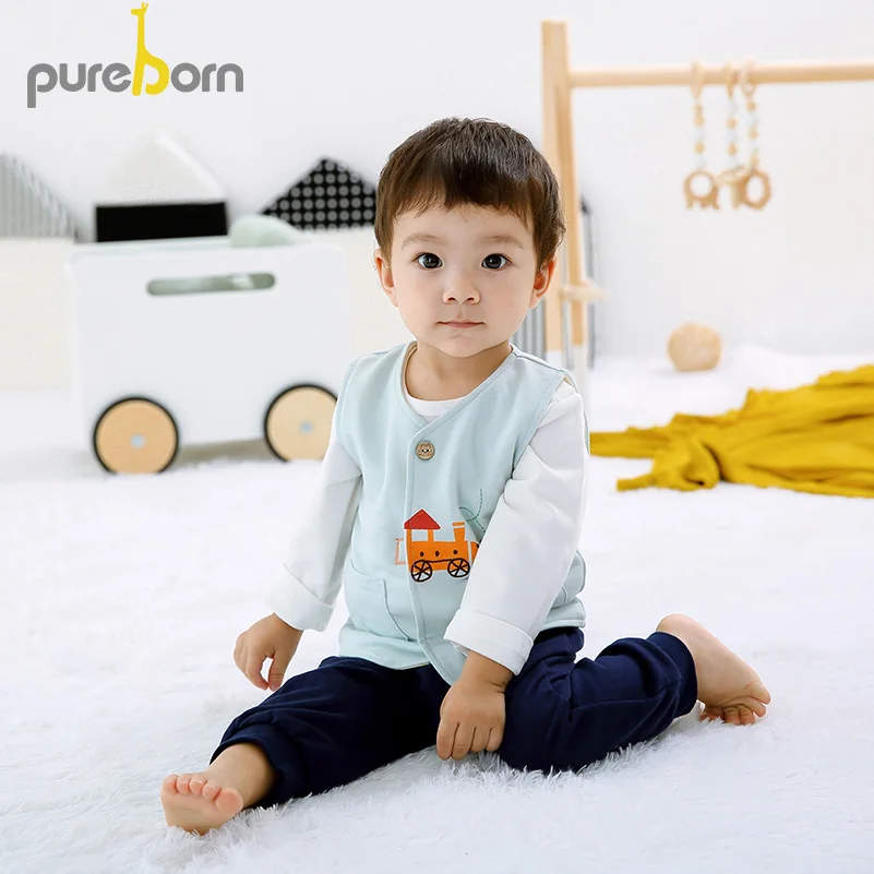 Детский жилет Pureborn Детская куртка для мальчиков и девочек без рукавов хлопковые