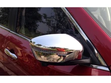 2 Pieces ABS Chrome Car Outer Rear View Mirror Door Wing Mirror Chrome Trim Covers Full For nissan Rogue X-trail 2014 2015