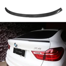 Automobiles Carbon Fiber Rear Roof Spoiler Wing Car Styling For BMW X Series X4 F26 Xdrive25i Xdrive28i 2015 2016 2017 montford car styling abs plastic unpainted primer color rear trunk boot wing roof spoiler for bmw f26 x4 spoiler 2015 2016 2017