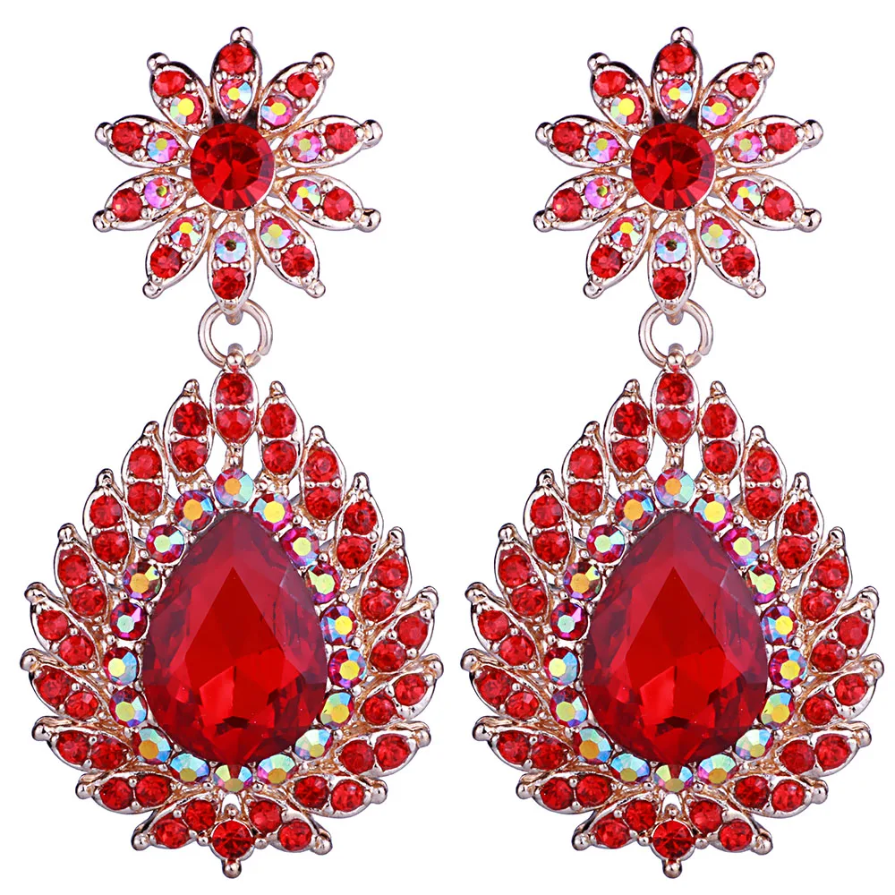 New Arrival Fashion Jewelry Clear Crystal Earrings Long Earrings for Women Wedding Bridal Drop Earrings