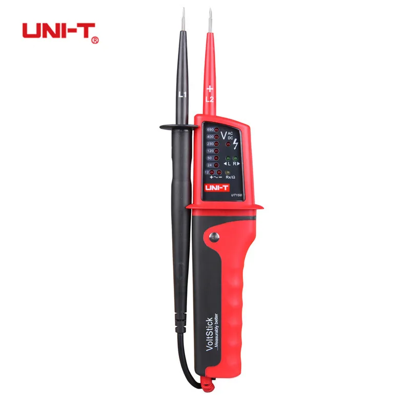 

UNI-T UT15B/C Auto Range Voltage Meters Polarity Detectors Digital Voltmeter AC DC Volt Testing Pen Phase Rotation Tester
