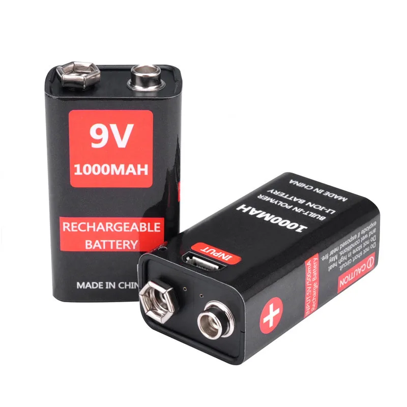 Usb зарядка 9 V 1000 mAh литий-ионная батарея 6F22 USB аккумуляторная v литиевая для