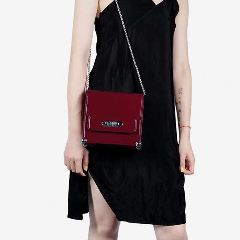 

Fashion Chain Leather Women Crossbody Bag Lock Hasp Flap Shoulder Bags For Women Brand Designe High Quality Hand Bags Purse New