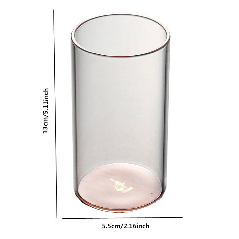 Термостойкое прозрачное стекло кунг-фу творческая чашка для чая прозрачный деревянный Нижний двойной настенный молочный кофе кружка для питья зеленый здоровый