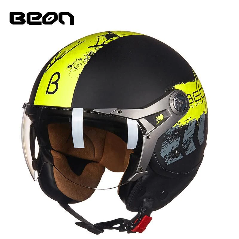Мотоциклетный шлем BEON casque винтажный мотоциклетный с половинчатым лицом capacete