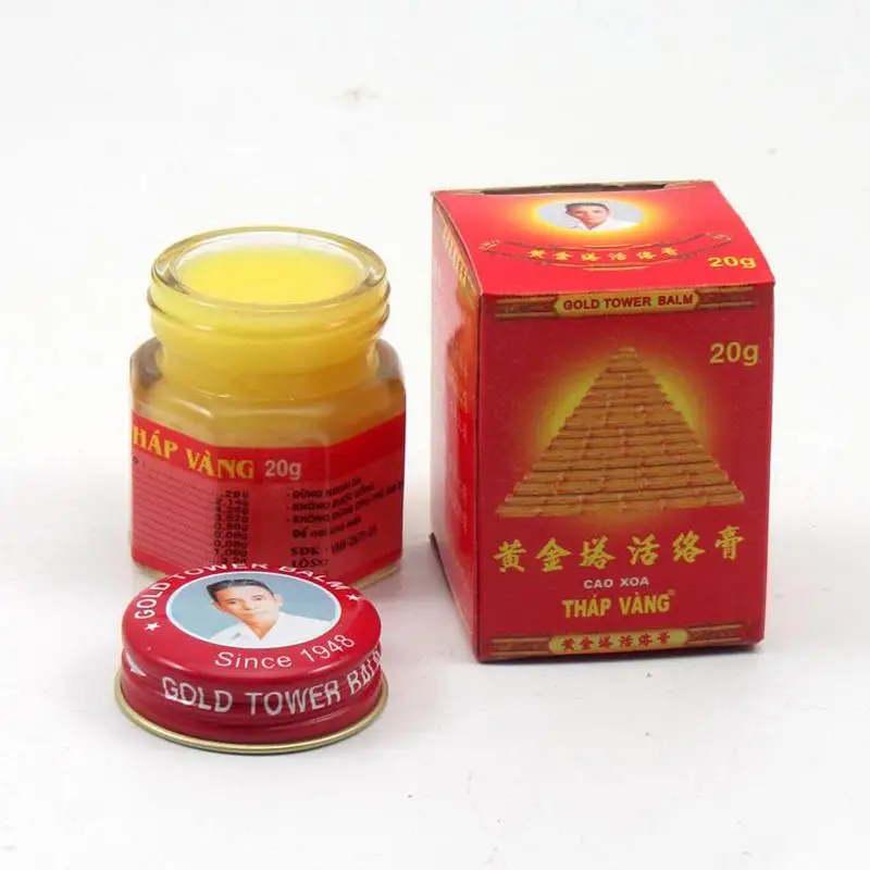 

3 Pcs/Lot Vietnam Gold Tower Balm Active Cream 20g Relieving Itching and Muscle Joints Rheumatism Pain-Killer Detumescence