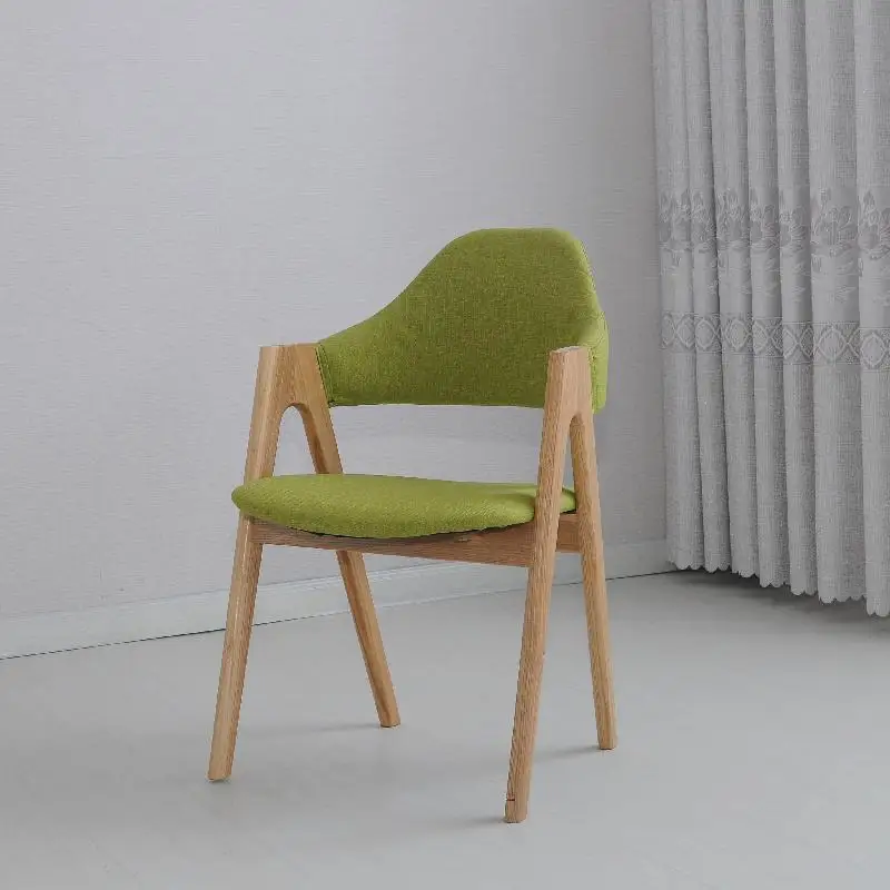 Настоящий деревянный обеденный стул мягкая сумка креативный тканевый художественный Одноместный стул компьютерный стул небольшой офисный стул Северный стул специальное предложение - Цвет: style 19