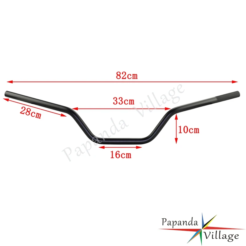 7//8/" Black Motorcycle Euro Bars Handlebars Wide For Honda Suzuki Yamaha Ducati