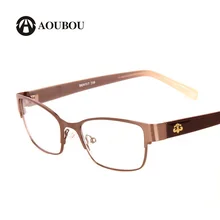 AOUBOU, женские коричневые очки, очки для близоруких, оправа из нержавеющей стали, TR90, ноги, высокое качество, женские очки B019
