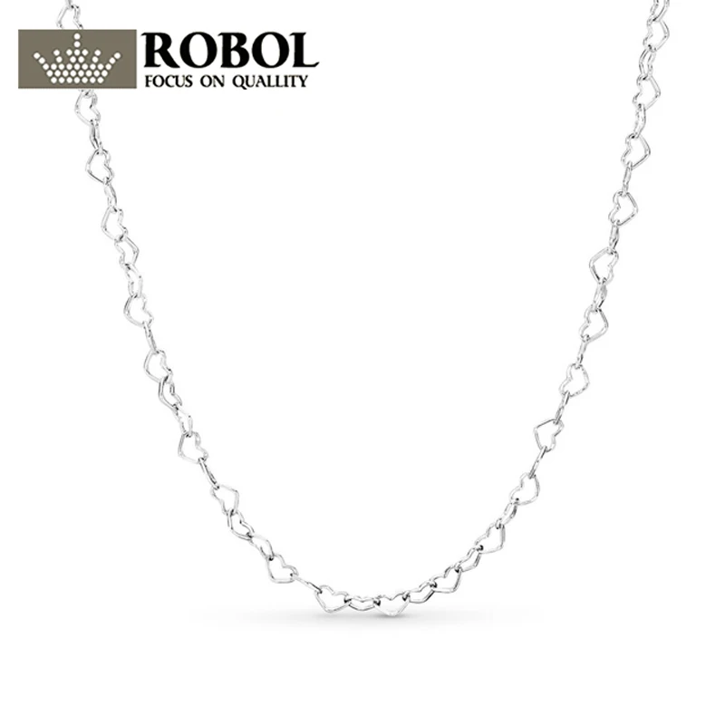 

2019 PAN Original 925 Sterling Silver 1:1 New Heart-shaped Necklace Simple Generous Necklace Gift for Girls Wholesale 387961