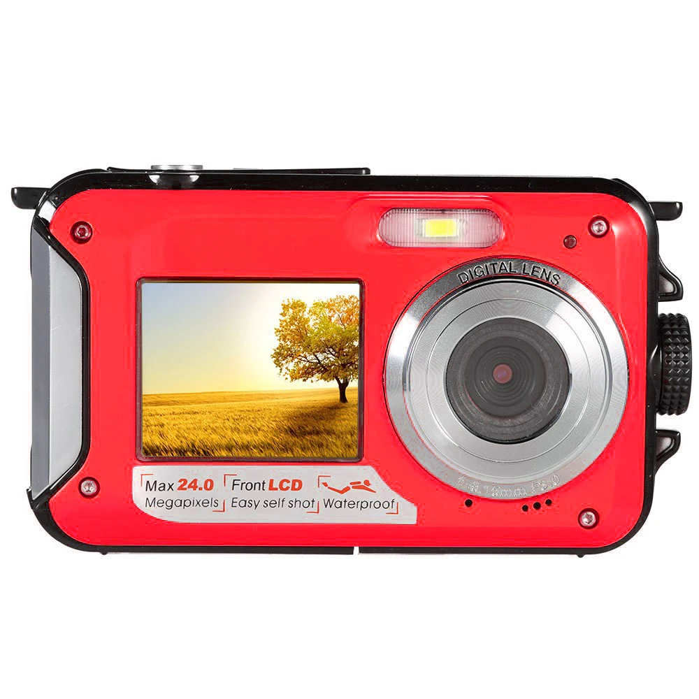 

Multifunctional Waterproof Digital Camera Portable 24MP MAX 1080P Dual Screen 16x Zoom Outdoor Colorful Waterproof Camcorder