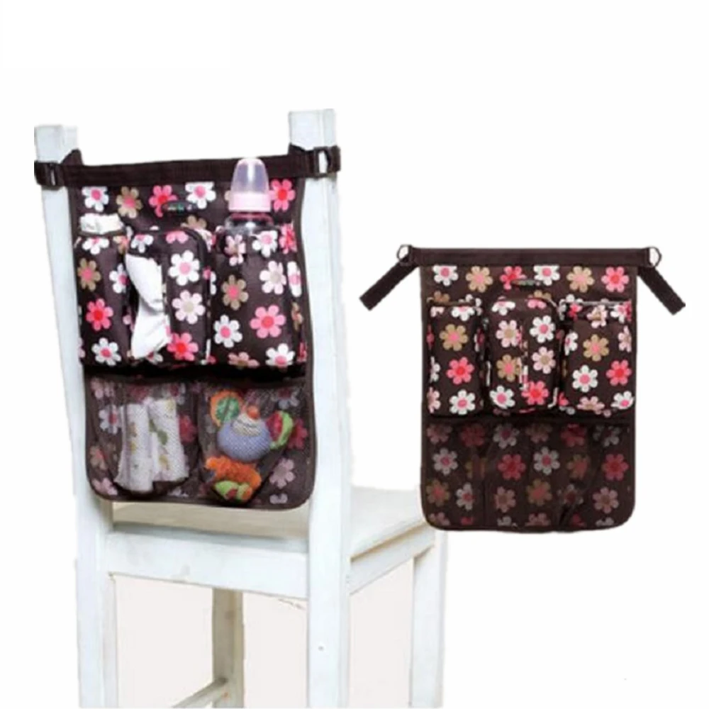 COLORLAND Baby Stroller Bag Hanging Bags Organizer Insulated Bottle Storage Diaper Bags For Pram Car Seat Back Travel Nappy Bag