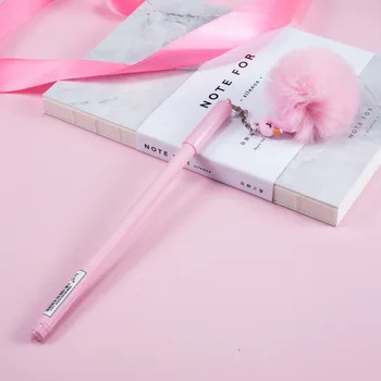 

Tomtosh new plush flamingos pendant gel pen school supplies office stationery creative signature pen