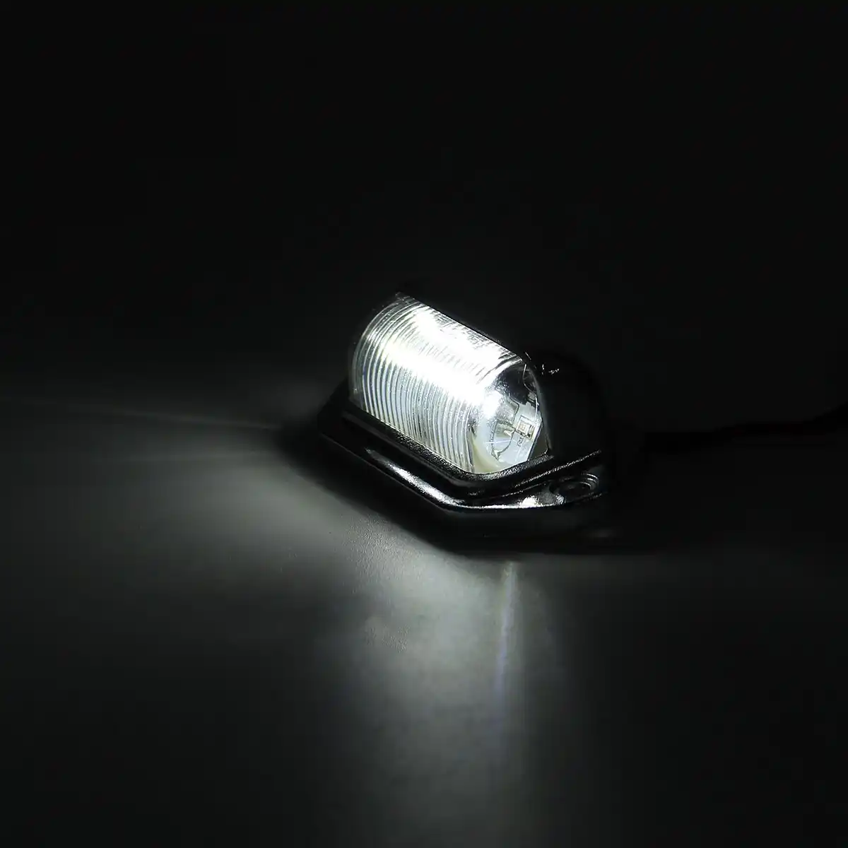 12 24v Chrome 6 Led License Plate Tag Interior Step Light Lorry Truck Caravan Rv Trailer