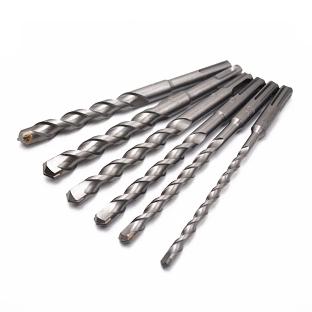 

Durable 4 Slots Round Shank Practical 6-16mm Drill Bits 6pcs/set Power Tools DIY Professional Multiple Size Carbide Alloy