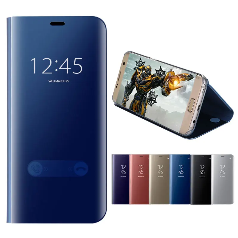 

Luxury Mirror Flip Case For Huawei Mate 20 lite Smart Clear Mirror View Case For Honor 10 8 lite 9 lite Full Cover filp covers