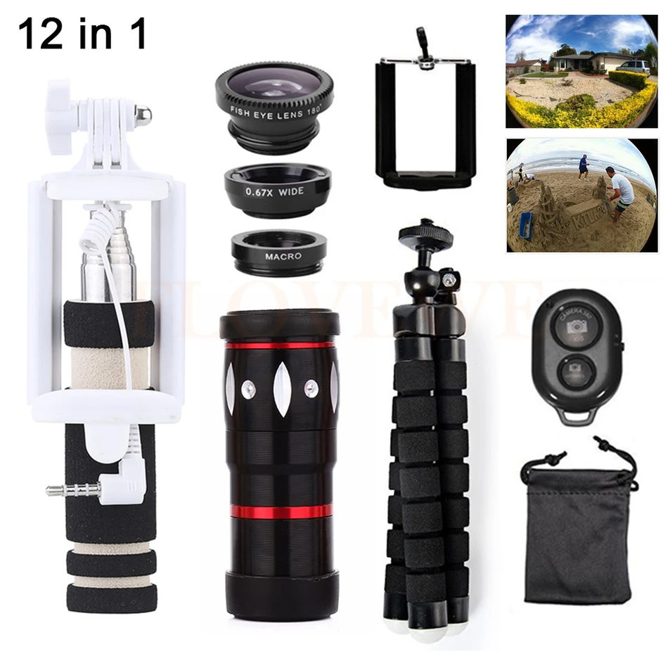 Mobile Phone Lens Kit 10X Zoom Telephoto Lenses With Tripod Clips Fish eye Wide Angle Macro Lens Telescope For iPhone 5 5S 6S 7 Mobile Phone Lens Kit 10X Zoom Telephoto Lenses With Tripod Clips Fish eye Wide Angle Macro Lens Telescope For iPhone 5 5S 6S 7