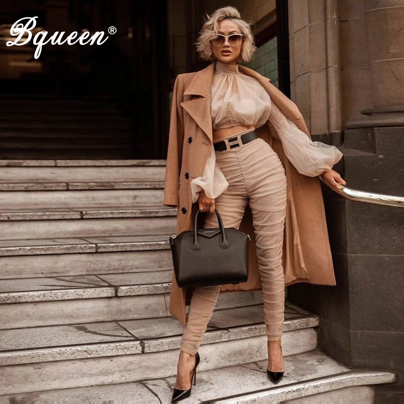 Женский комплект из двух предметов Bqueen вечерние комплекты топа и штанов с