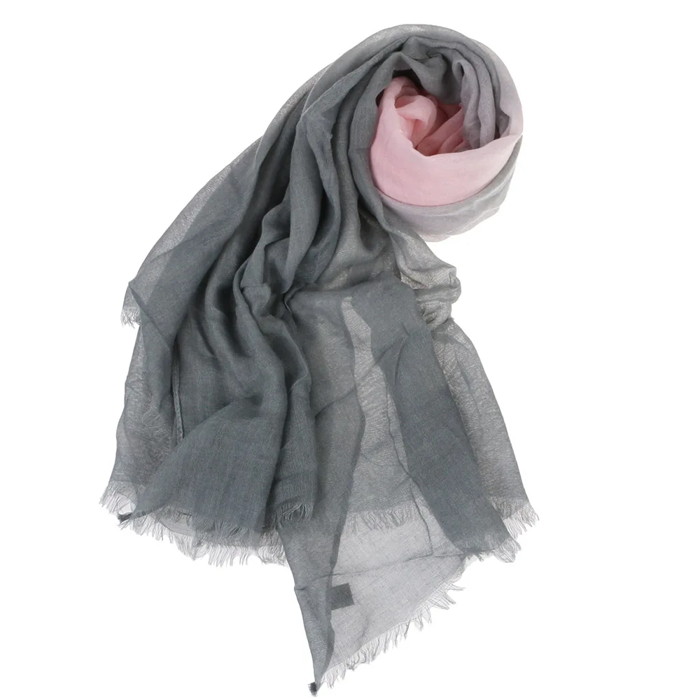 Осень-зима Для женщин постепенное мягкая платки Вуаль Длинный шарф Обёрточная бумага палантин шаль