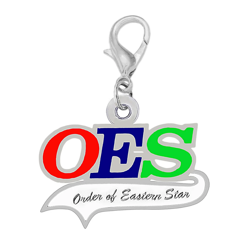 

Hot Popular Order of the Eastern Star society Jewelry charm Enamel Metal OES Letter Pendant