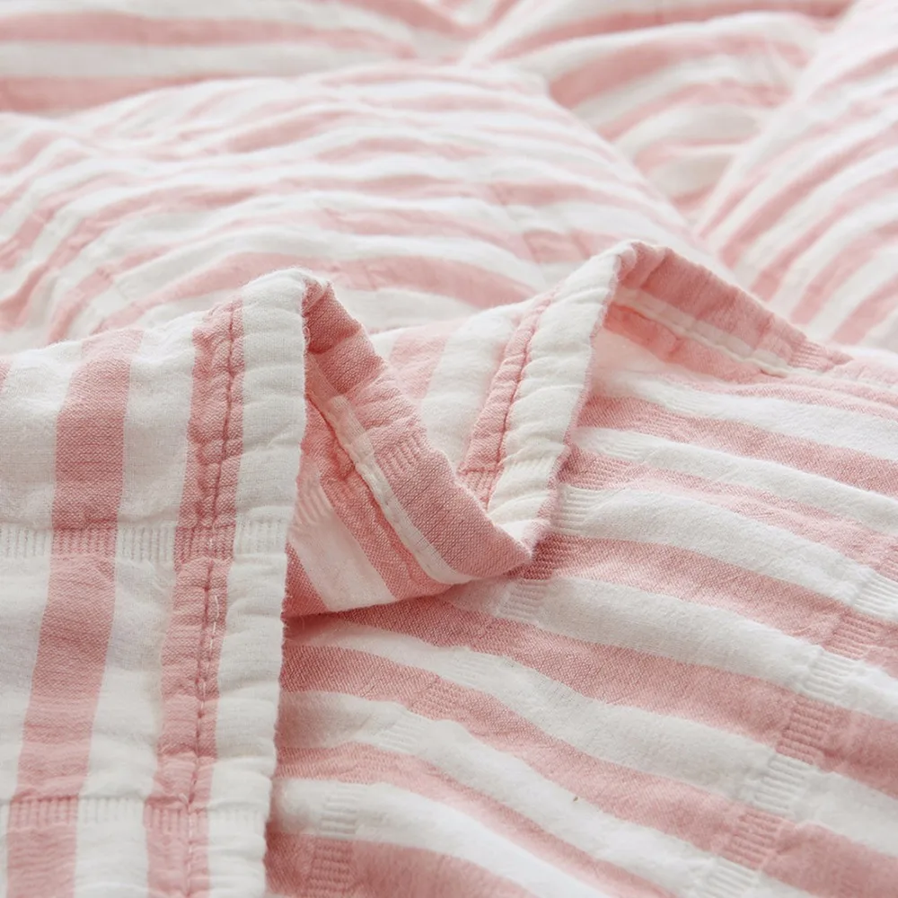 [ZETTA] модное 6-слойное трикотажное одеяло, мягкое хлопковое летнее покрывало на кровать, тонкое стеганое одеяло на кровать ztbn19002