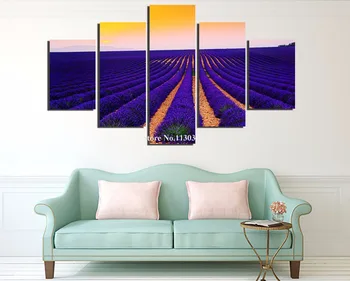 

New Design 5 Pieces Crape Myrtle Landscape Printed Canvas Painting Living Room Wall Art Pictures Wholesale