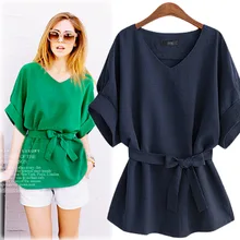 Повседневная Свободная Элегантная футболка для женщин, Однотонная футболка с коротким рукавом, летние платья с v-образным вырезом, соединенные, офисные, Camisetas Mujer