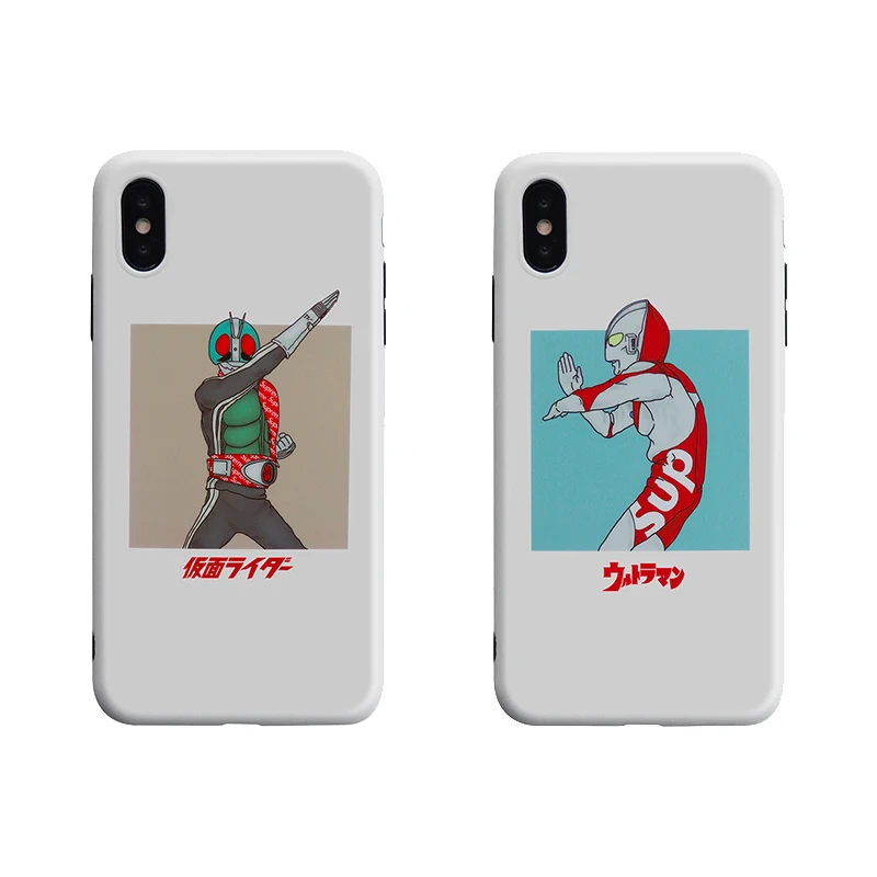 

New Japan Tide Brand Ultraman Kamen Rider Phone Case For iphone 6 6S 6plus 7 7plus 8 8plus X XS XR MAX Soft Back Cover Case