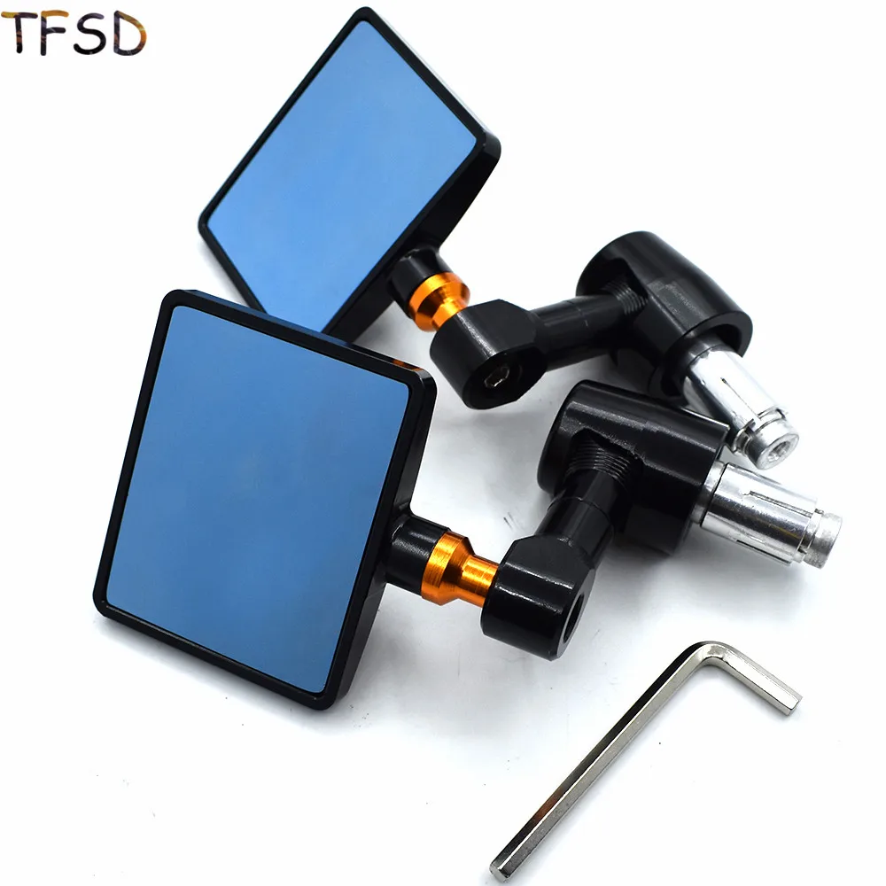 

Motorcycle Mirror Motorbike rearview back side mirrors handle bar end 7/8 22mm square shape For Suzuki GSR600 GSR750