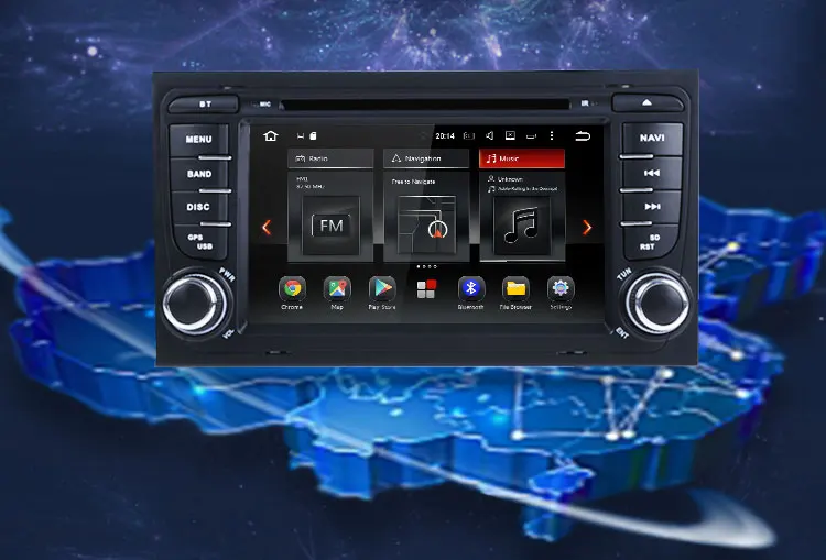 Cheap CarExc Android 9.0 For Audi A4 S4 RS4 SEAT EXEO Car DVD Player With GPS Navigation System WiFi Bluetooth USB SD Radio Multimedia 2