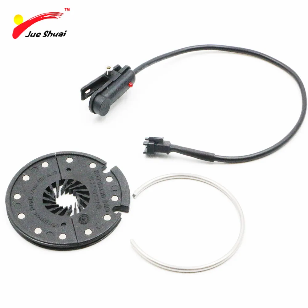 Discount JS New Elecrtic Bicycle Pedal Assist 12 Magnets PAS System Speed Sensor Connect Motor Cycling Accessory EBike Detachable Parts 0