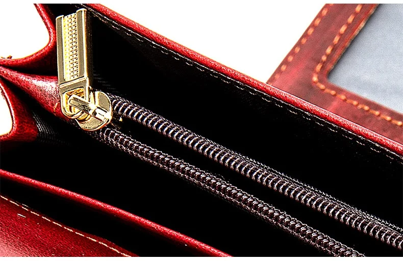 MJ Women's Wallet Genuine Leather Female Long Wallet Women Card Holder Wallets Money Bags Lady Wallets Clutch Purse Coin Pocket (19)
