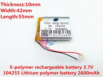 

li-po best battery brand 3.7 V lithium polymer battery 2600 mah 104255 mobile power supply tablet GPS navigator