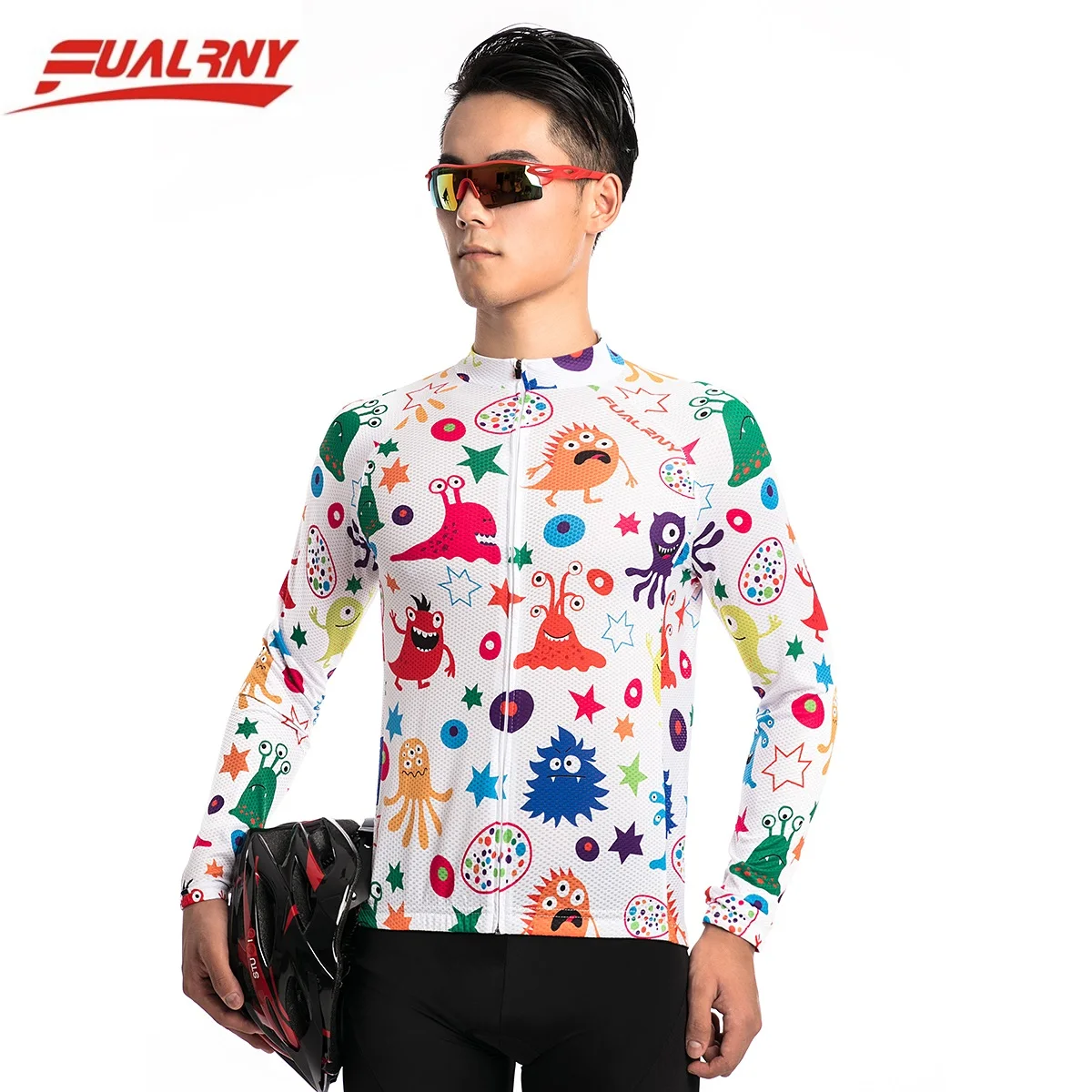 2018 Team FUALRNY Long sleeve Ropa Ciclismo Cycling Jersey 100% Polyester/Autumn Mountian Bicycle Clothing/ Clothes Man Cartoon