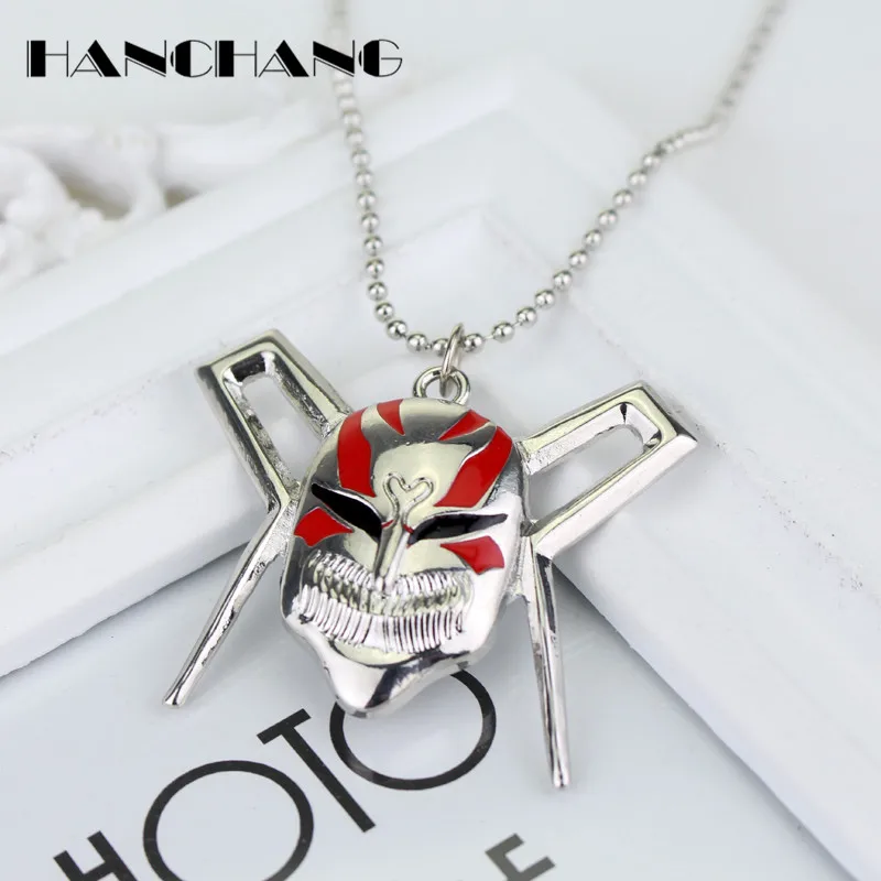 Аниме ювелирные изделия отбеливатель Kurosaki Ichigo маска ожерелье подвеска Хип хоп с