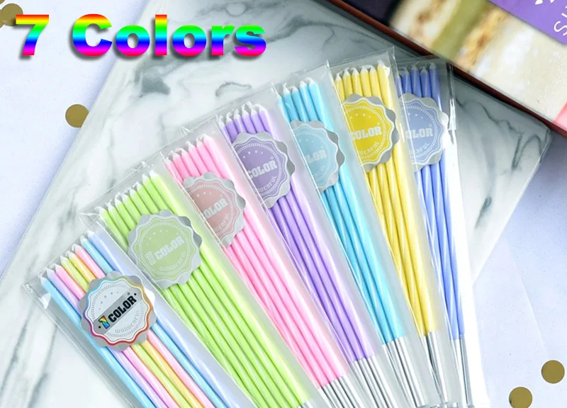 7 Colors 70box 20-50 коробок, высокое качество, креативная романтическая вечеринка, день рождения, свеча, торт, вечерние, день рождения, праздник, принадлежности, украшения, подарки - Цвет: 7 Colors 70box
