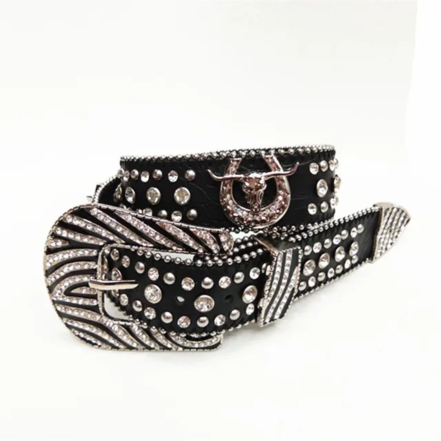 The original diamond three piece zebra diamond belt belt the cowboys of