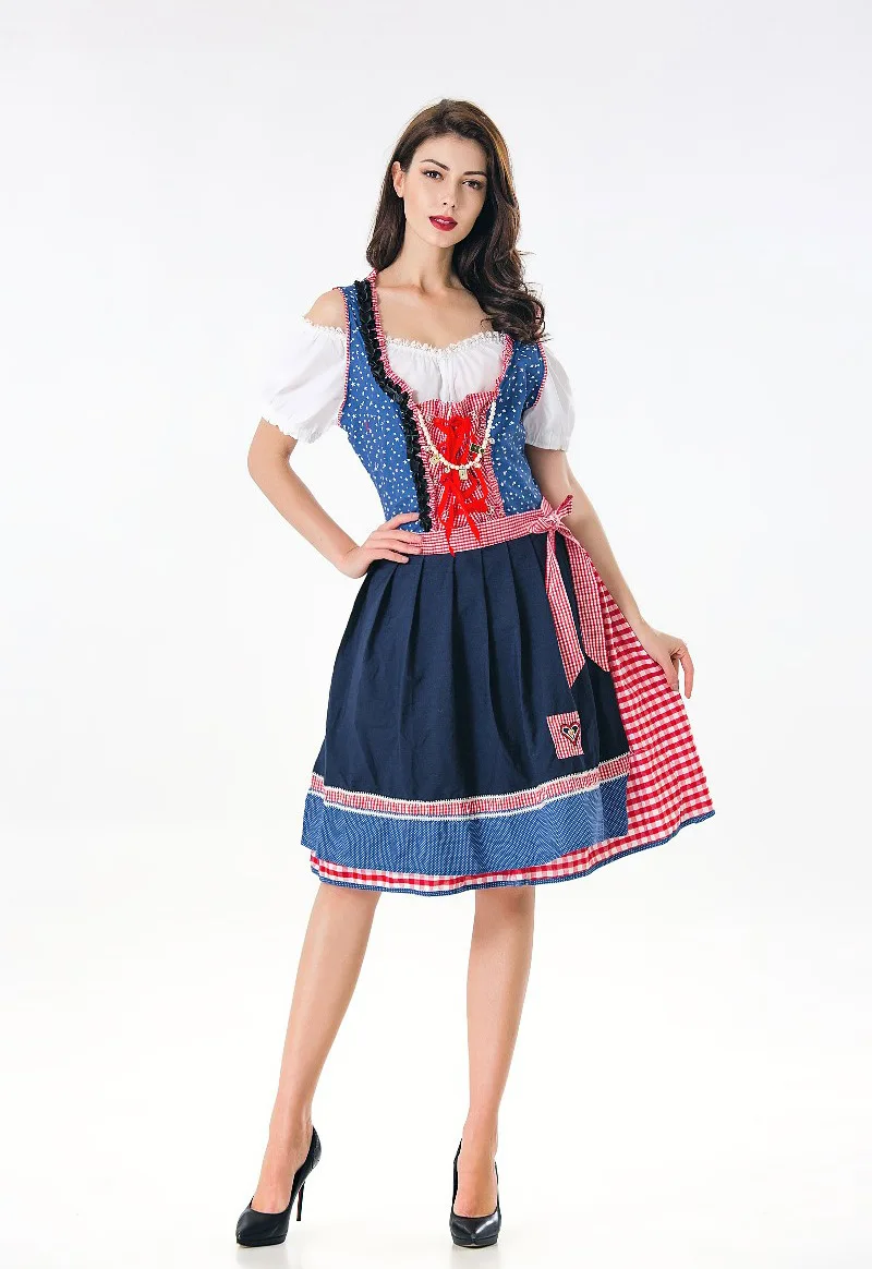 

Germany Tradition Oktoberfest Beer Girl Costume Maid Carnival Costume Fancy Dress Dirndl For Adult Women