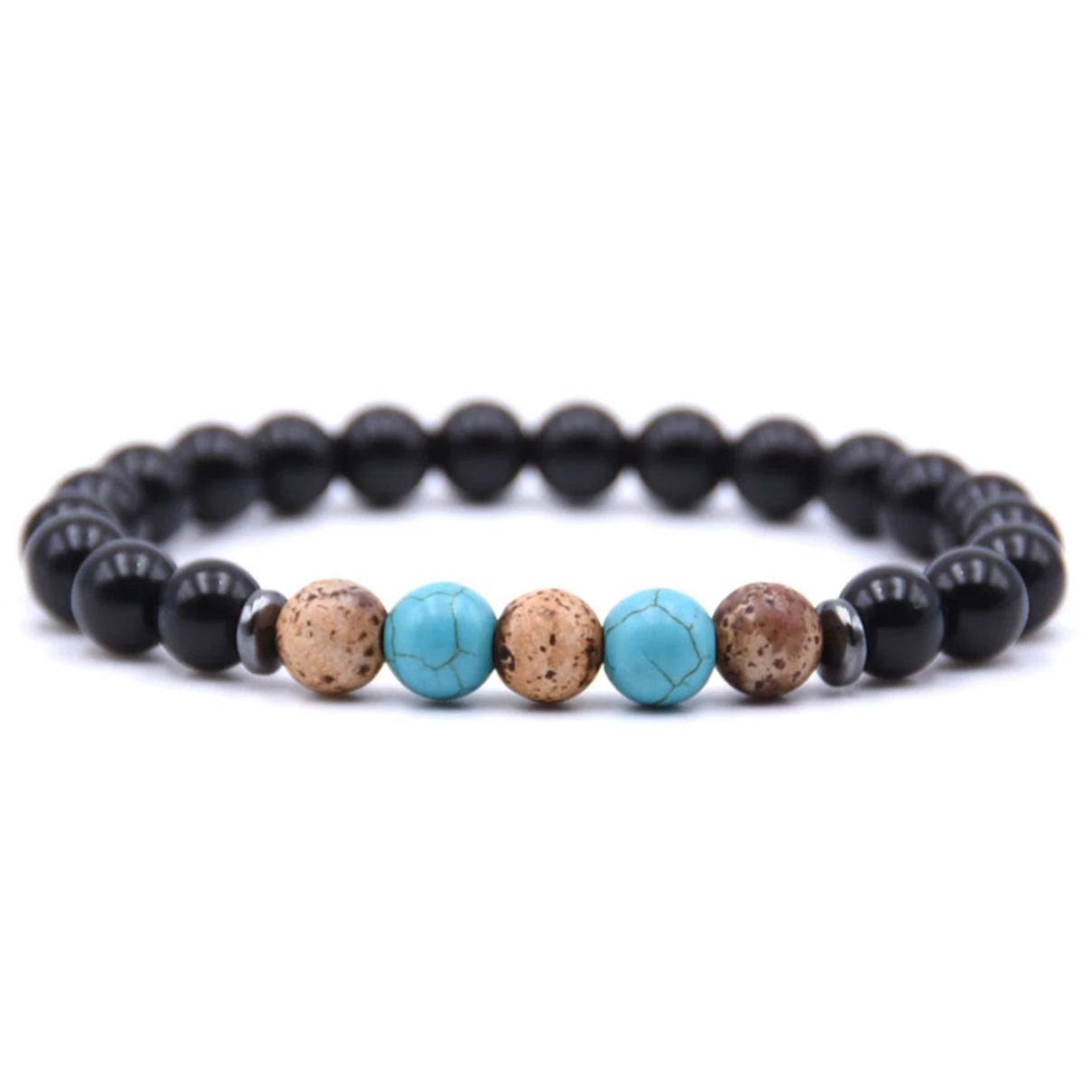 Matte Onyx Gambar Batu Hitam Gelang Pria Hadiah Fashion Untuk Wanita Cantik Gelang Charm Gelang Aliexpress