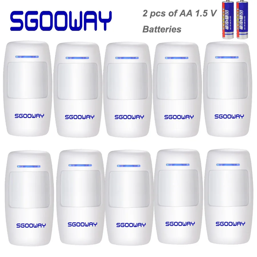 

Sgooway Wireless Infrared PIR sensor Wireless Motion Detector 10 Pieces Free shipping 433 MHZ