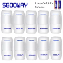 Sgooway detector de movimento sem fio, sensor pir infravermelho sem fio com 10 peças frete grátis 433 mhz