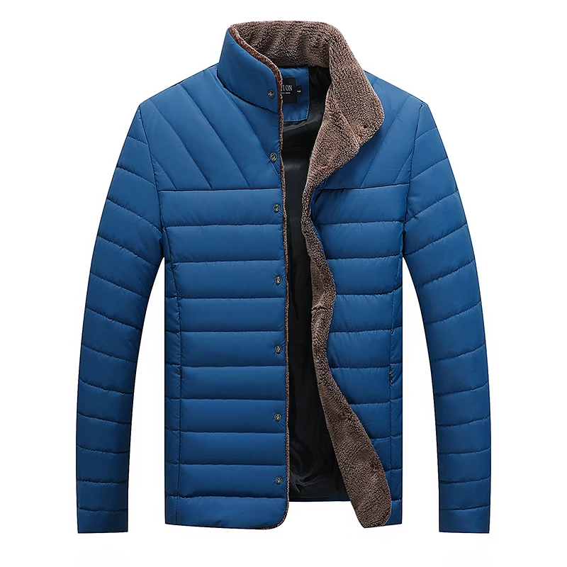 Бренд FGKKS, повседневная мужская куртка, зимняя, теплая, мужская, одноцветная, хлопок, смесь, мужская куртка, пальто, повседневная, на молнии, толстые куртки