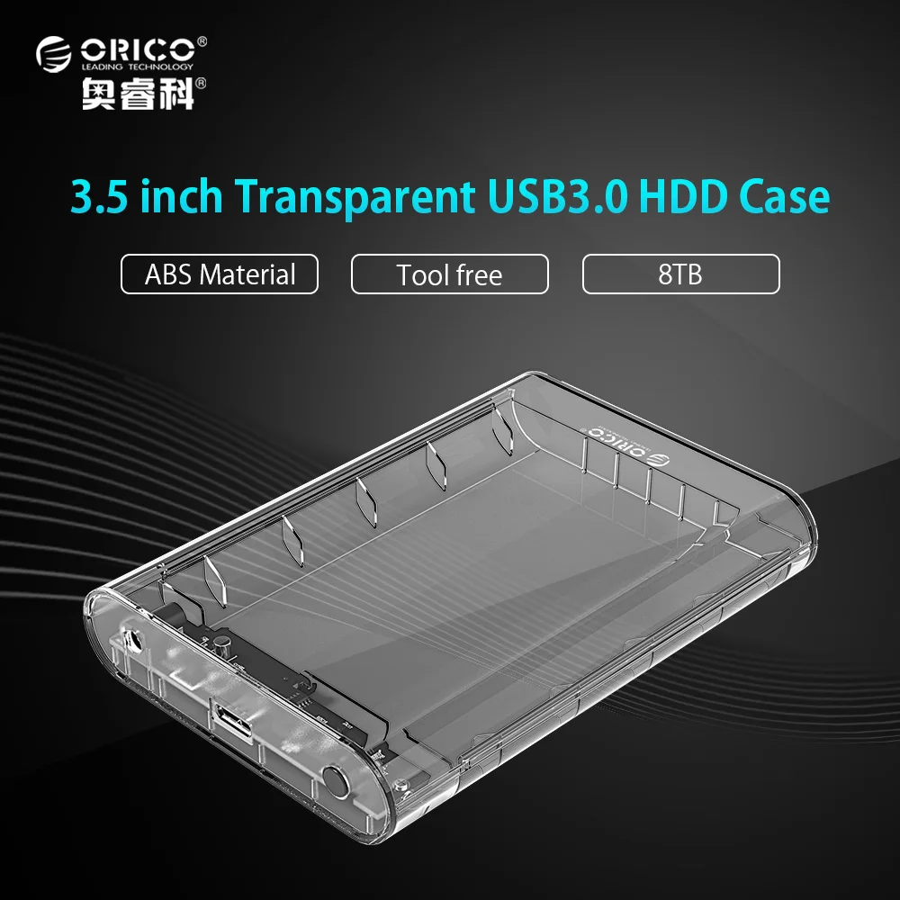 ORICO Tool Free Transparent Hdd Enclosure 3.5 inch Sata