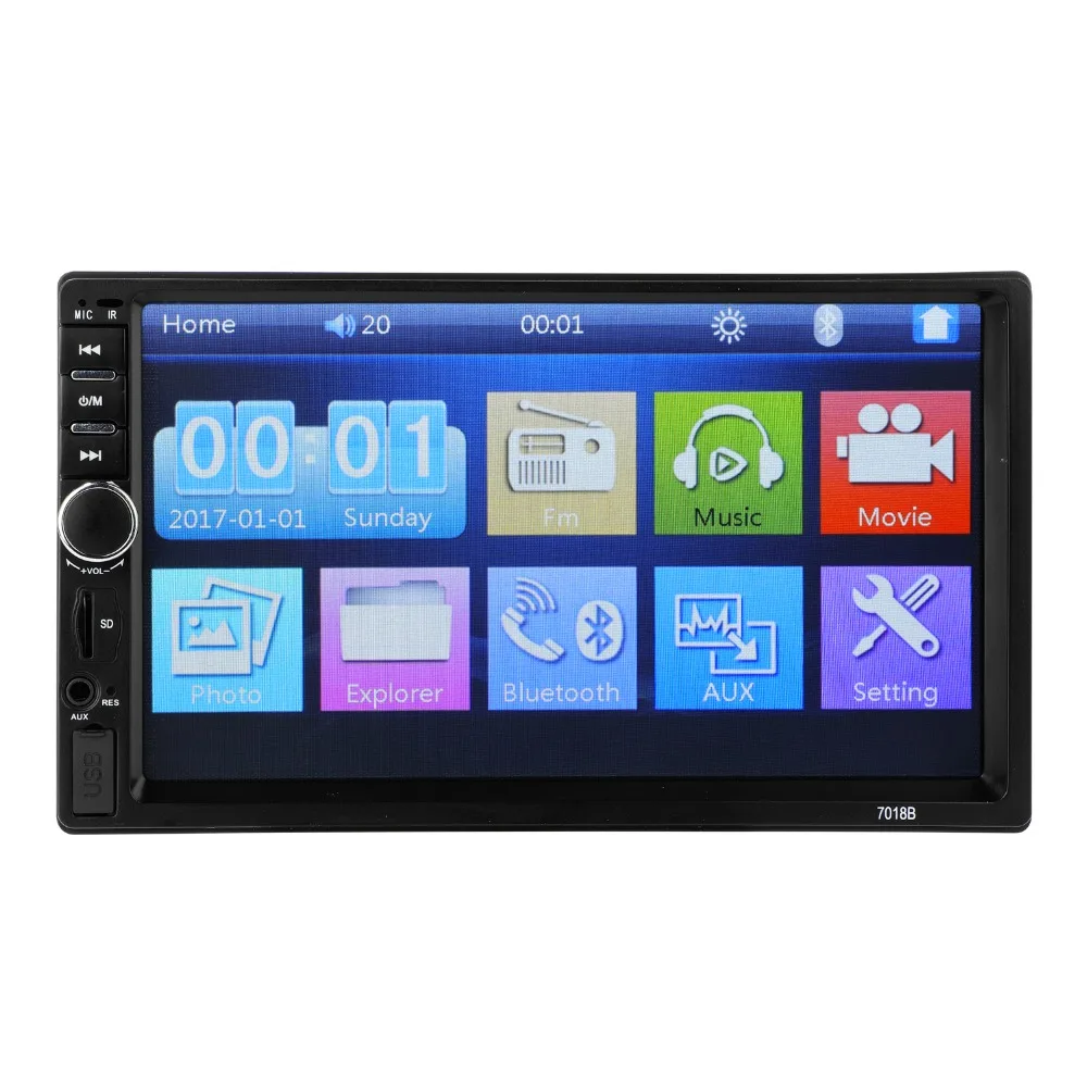 

7018B Mirror link Android 8.0 2 din car radio autoradio 7 inch Multimedia Player Bluetooth handsfree FM Rear view Car Radio